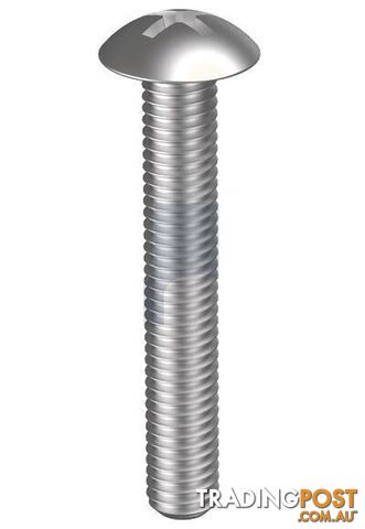 304 Stainless Finish Metal Thread Mushroom Phillips Metric Hobson