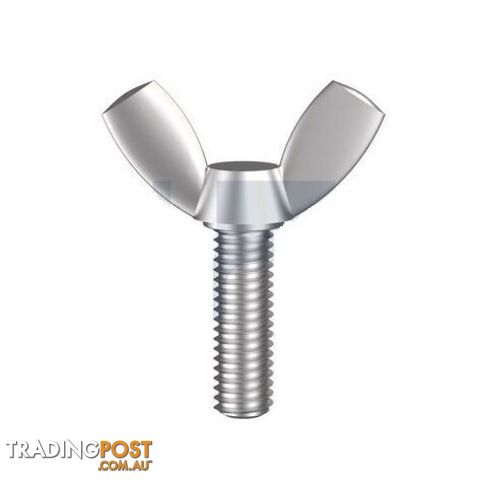 304 Stainless Finish Metal Thread Wing Screw Metric Hobson