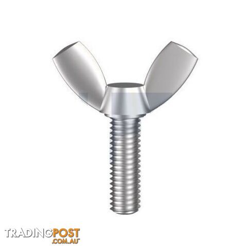304 Stainless Finish Metal Thread Wing Screw Metric Hobson
