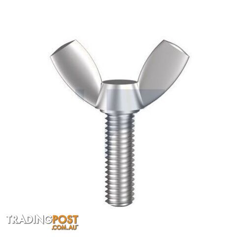 304 Stainless Finish Metal Thread Wing Screw Metric Hobson