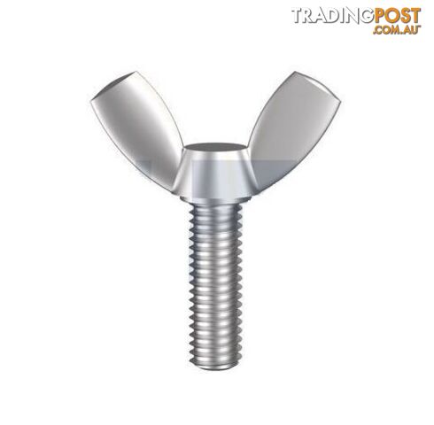 304 Stainless Finish Metal Thread Wing Screw Metric Hobson