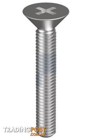 316 Stainless Finish Metal Thread Countersunk Phillips Hobson