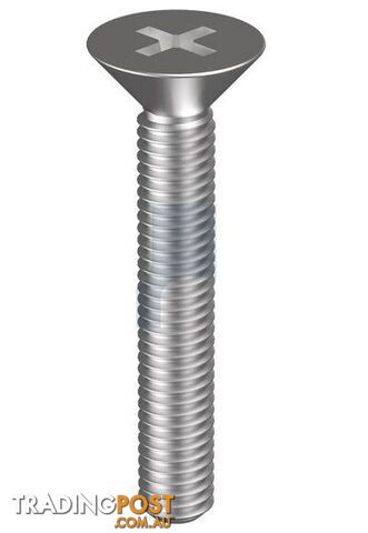316 Stainless Finish Metal Thread Countersunk Phillips Hobson