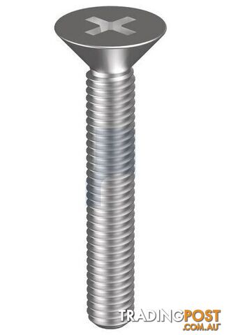 316 Stainless Finish Metal Thread Countersunk Phillips Hobson