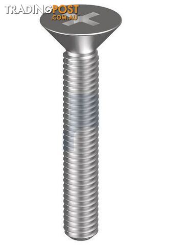 316 Stainless Finish Metal Thread Countersunk Phillips Hobson