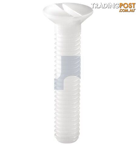 Nylon Natural Finish Countersunk Slot Machine Screw Imperial Hobson