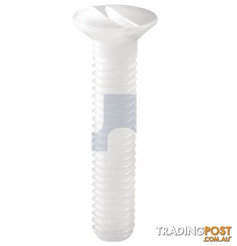 Nylon Natural Finish Countersunk Slot Machine Screw Imperial Hobson