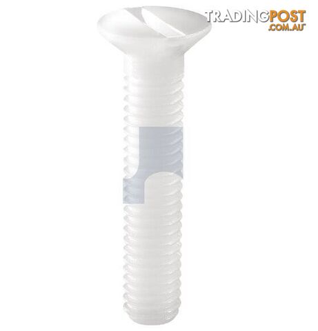 Nylon Natural Finish Countersunk Slot Machine Screw Imperial Hobson
