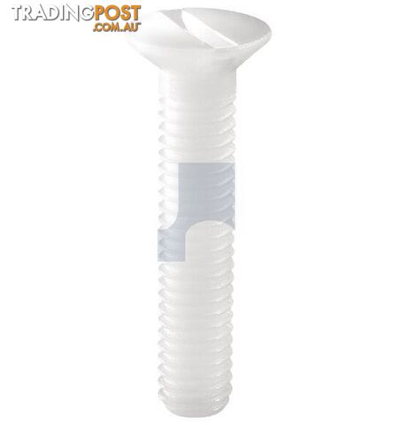 Nylon Natural Finish Countersunk Slot Machine Screw Imperial Hobson