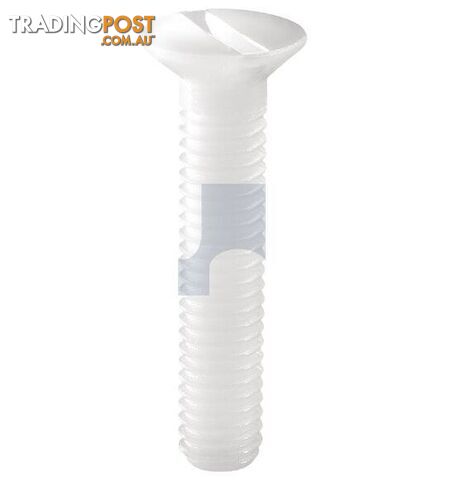 Nylon Natural Finish Countersunk Slot Machine Screw Imperial Hobson