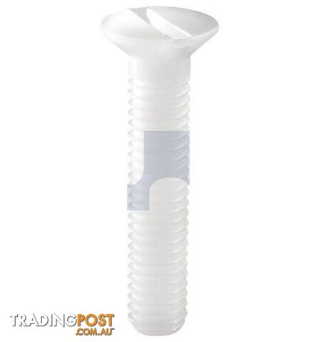 Nylon Natural Finish Countersunk Slot Machine Screw Imperial Hobson
