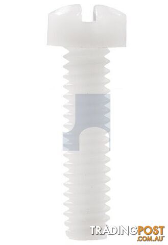 Nylon Natural Finish Fillister Slot Machine Screw Imperial Hobson