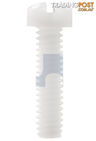 Nylon Natural Finish Fillister Slot Machine Screw Imperial Hobson