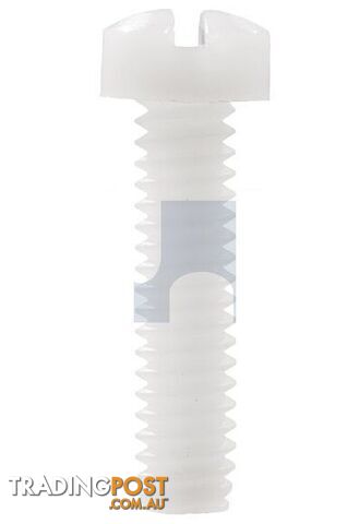 Nylon Natural Finish Fillister Slot Machine Screw Imperial Hobson