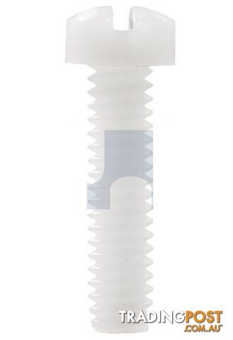 Nylon Natural Finish Fillister Slot Machine Screw Imperial Hobson