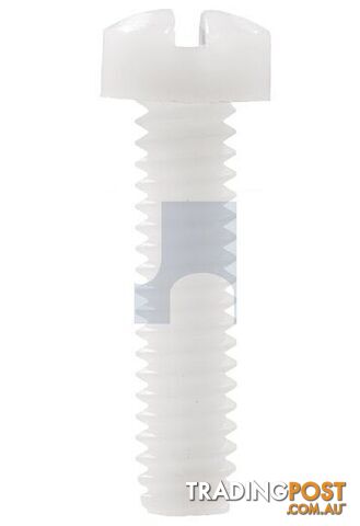 Nylon Natural Finish Fillister Slot Machine Screw Imperial Hobson