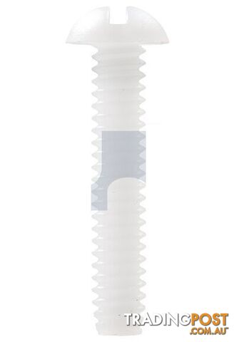 Nylon Natural Finish Round Slot Machine Screw Imperial Hobson