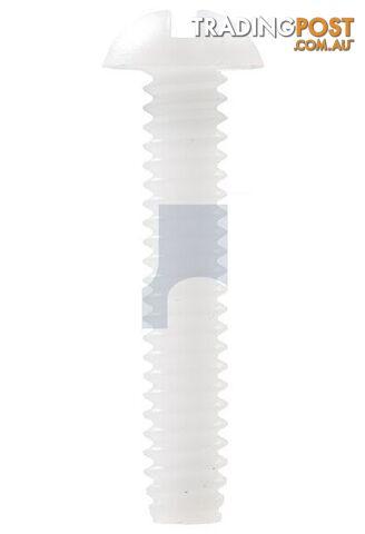 Nylon Natural Finish Round Slot Machine Screw Imperial Hobson