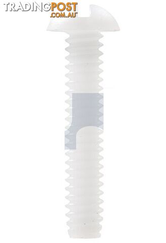 Nylon Natural Finish Round Slot Machine Screw Imperial Hobson