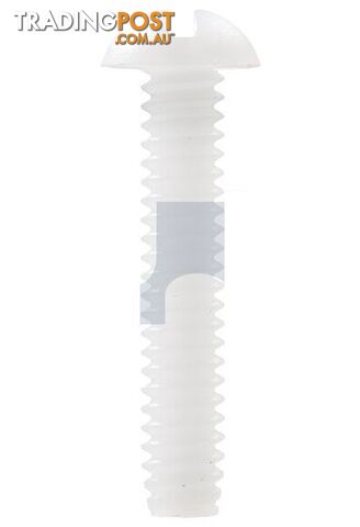 Nylon Natural Finish Round Slot Machine Screw Imperial Hobson