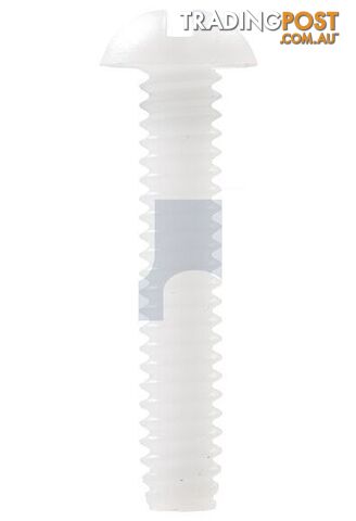 Nylon Natural Finish Round Slot Machine Screw Imperial Hobson