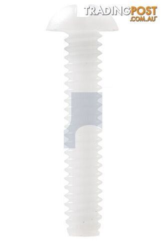 Nylon Natural Finish Round Slot Machine Screw Imperial Hobson