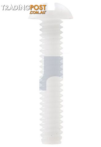 Nylon Natural Finish Round Slot Machine Screw Imperial Hobson