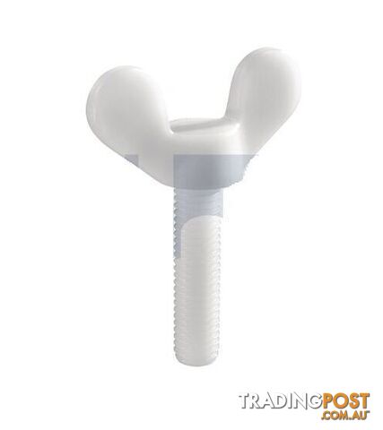 Nylon Natural Finish Metric Thread Wing Screw Hobson