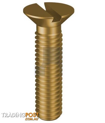 Brass Finish Metal Thread Countersunk Slot Metric Hobson