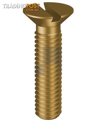Brass Finish Metal Thread Countersunk Slot Metric Hobson