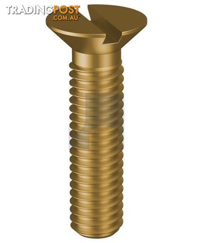 Brass Finish Metal Thread Countersunk Slot Metric Hobson