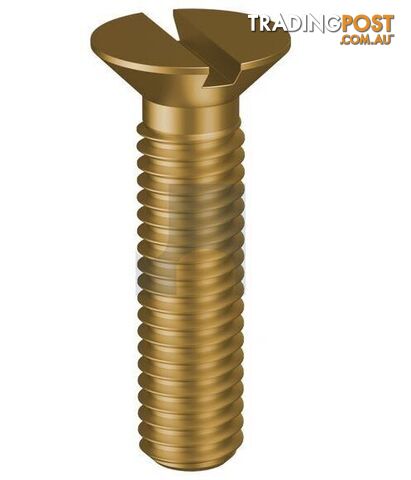 Brass Finish Metal Thread Countersunk Slot Metric Hobson
