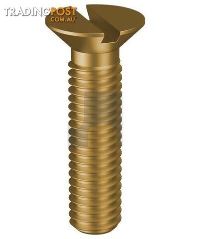 Brass Finish Metal Thread Countersunk Slot Metric Hobson