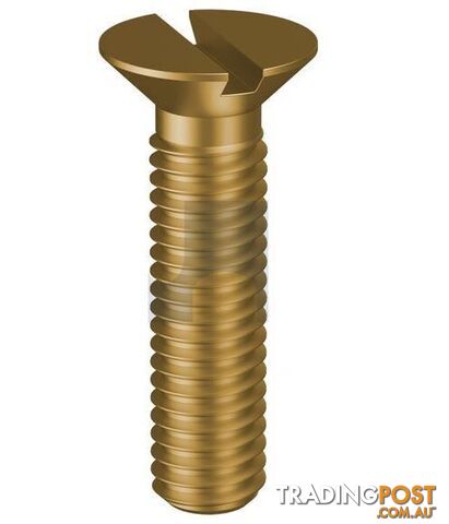 Brass Finish Metal Thread Countersunk Slot Metric Hobson