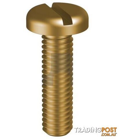Brass Finish Metal Thread Pan Slot Metric Hobson