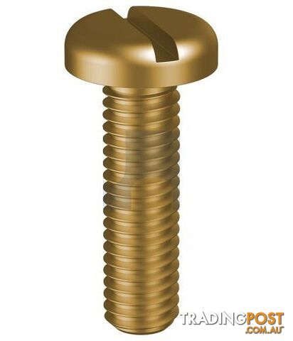 Brass Finish Metal Thread Pan Slot Metric Hobson