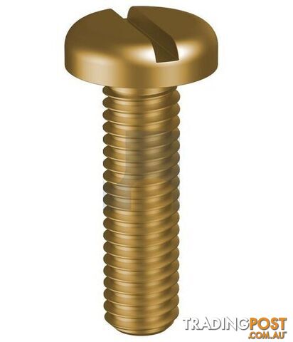 Brass Finish Metal Thread Pan Slot Metric Hobson