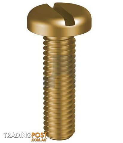 Brass Finish Metal Thread Pan Slot Metric Hobson