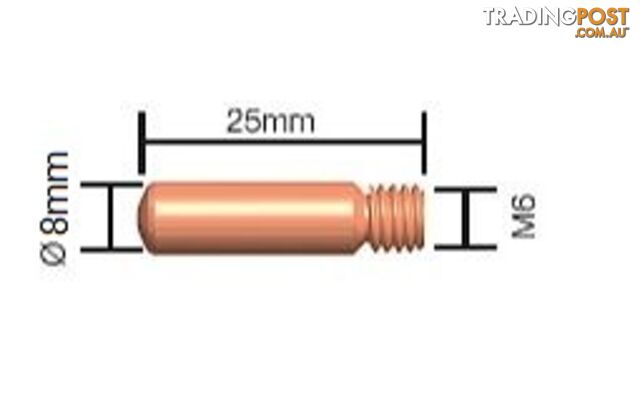 Contact Tip 0.8mm Tweco Style 1 Standard Duty 11-30 Pkt :10