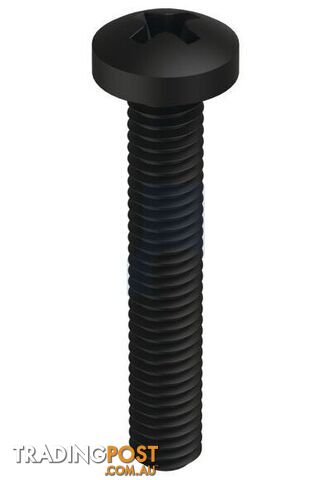 Zinc Black Passivate Finish Metal Thread Pan Phillips Mild Steel Metric Hobson