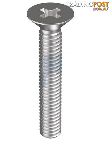 Zinc Plated (RoHS Compliant) Finish Metal Thread Countersunk Phillips Metric...