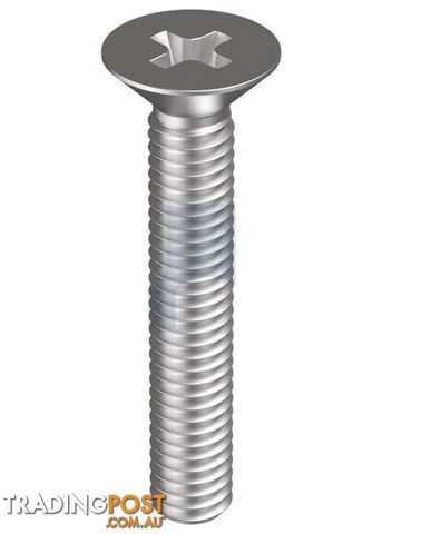 Zinc Plated (RoHS Compliant) Finish Metal Thread Countersunk Phillips Metric...