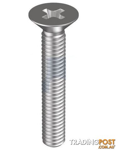 Zinc Plated (RoHS Compliant) Finish Metal Thread Countersunk Phillips Metric...