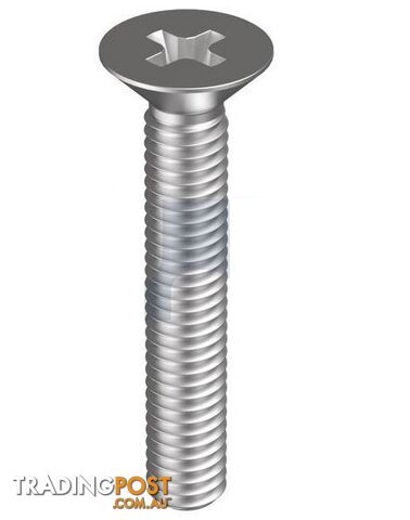 Zinc Plated (RoHS Compliant) Finish Metal Thread Countersunk Phillips Metric...