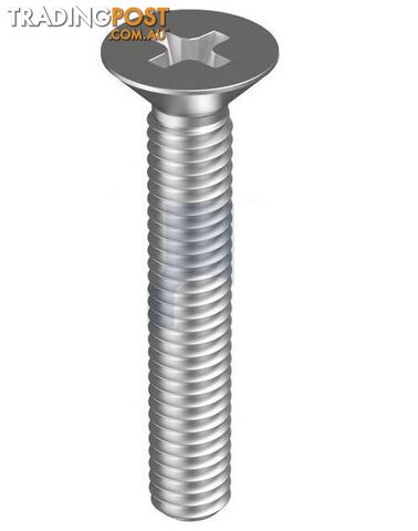 Zinc Plated (RoHS Compliant) Finish Metal Thread Countersunk Phillips Metric...
