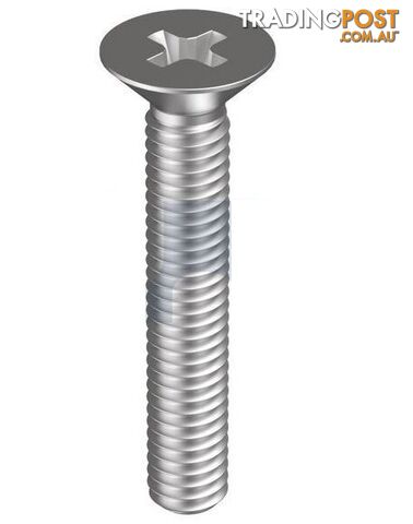 Zinc Plated (RoHS Compliant) Finish Metal Thread Countersunk Phillips Metric...