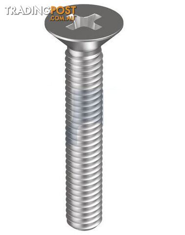 Zinc Plated (RoHS Compliant) Finish Metal Thread Countersunk Phillips Metric...