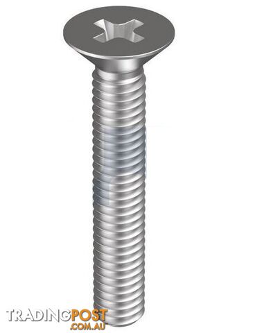 Zinc Plated (RoHS Compliant) Finish Metal Thread Countersunk Phillips Metric...