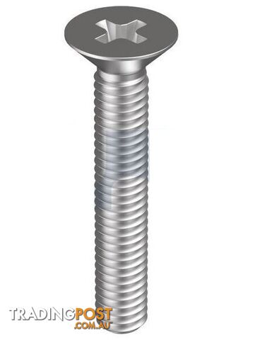 Zinc Plated (RoHS Compliant) Finish Metal Thread Countersunk Phillips Metric...