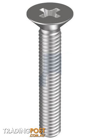 Zinc Plated (RoHS Compliant) Finish Metal Thread Countersunk Phillips Metric...